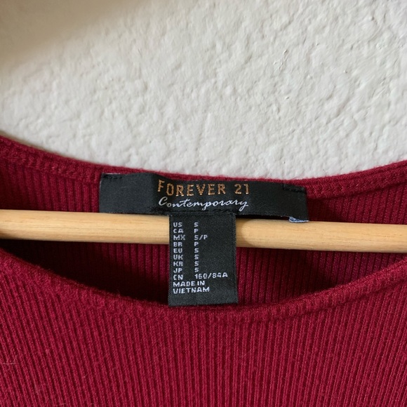 Forever 21 Maroon Body Con Dress - Picture 2 of 2